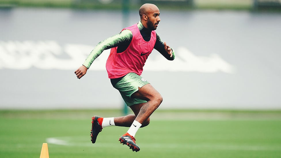 AB FAB : Fabian Delph takes to the skies as the build-up to Saturday's clash with Burnley continues