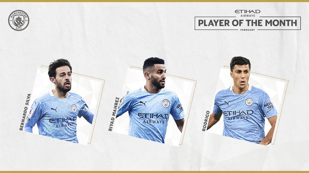 Etihad Player of the Month: February nominees revealed