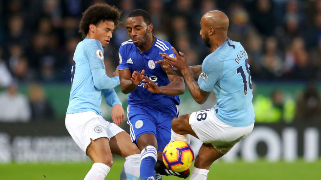 STOP START : Fabian Delph and Leroy Sane put the squeeze on Ricardo