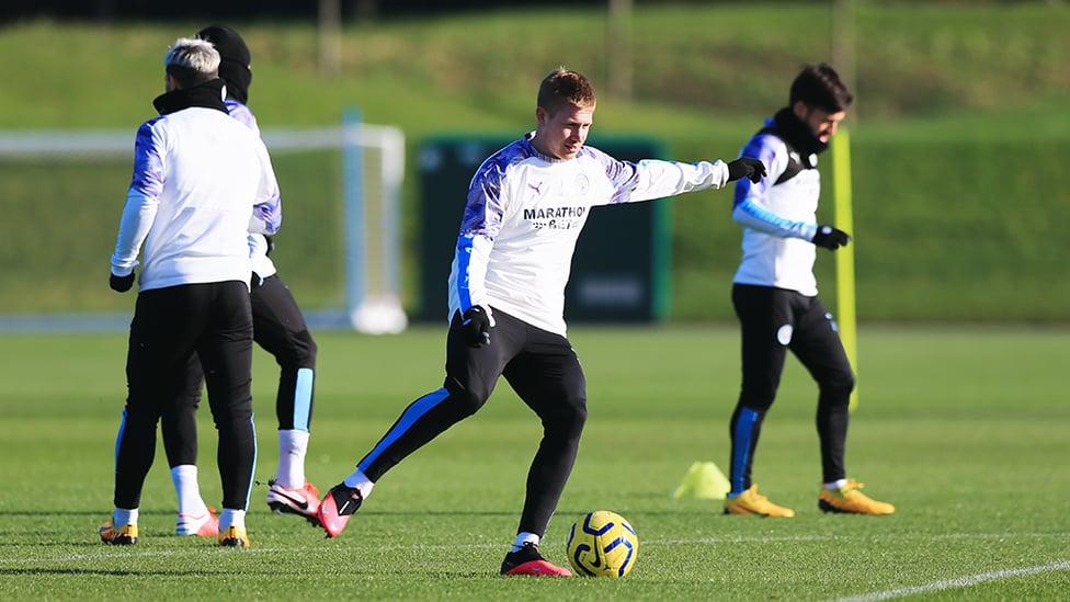 THREE WISE MEN : Sergio (left), Kevin De Bruyne (centre) and David Silva (right)