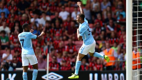 QUICKLY LEVEL: Gabriel Jesus celebrates his equalizer with Sterling