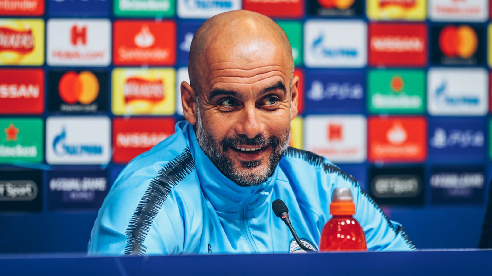 PEP TALK: The manager has addressed the media ahead of Tuesday's Champions League clash 