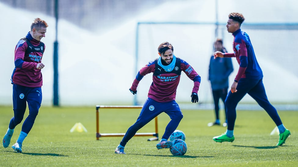 FEEL THE BERN: Bernardo Silva shows some fancy footwork