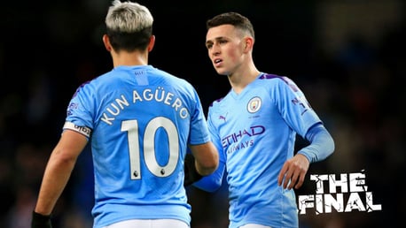 UP FOR THE CUP: Sergio Aguero and Phil Foden will both start against Aston Villa in the Carabao Cup final