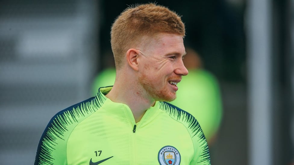 CRACKING A SMILE : KDB looks excited ahead of today's session