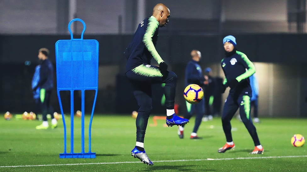 SKILLS : Training under the lights.