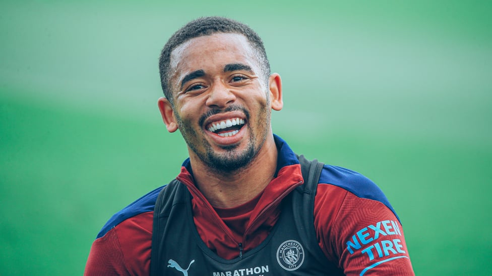 SMILE OF A CHAMPION : Gabriel Jesus in a great mood after being crowned a Premier League champion again!