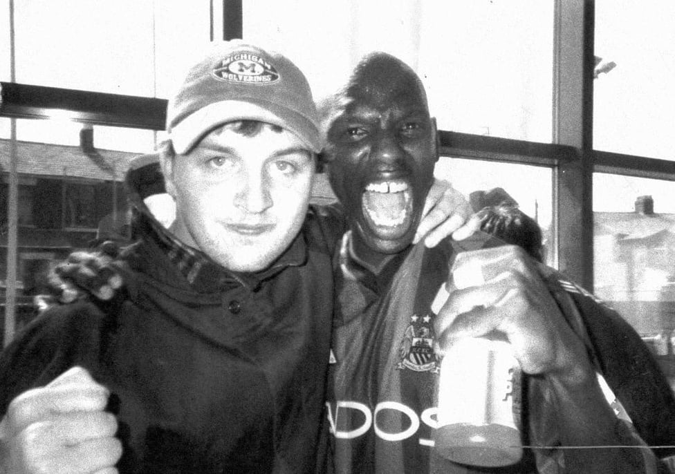 FEED THE GOAT : MCFC Cassy: "My mate Grahame post match with Shaun Goater. No questions as to how he gained access please!"
