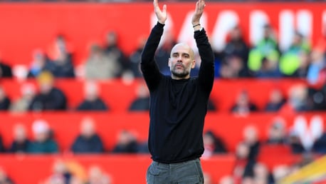 Pep Guardiola salutes the fans