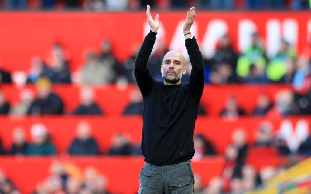 Pep Guardiola salutes the fans