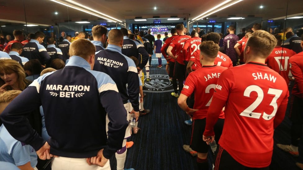 TUNNEL VISION : A penny for their thoughts minutes before a blockbuster clash.