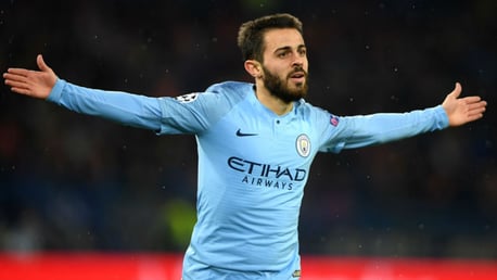 SUDDEN IMPACT: Bernardo Silva celebrates after scoring less than a minute after coming on as a substitute