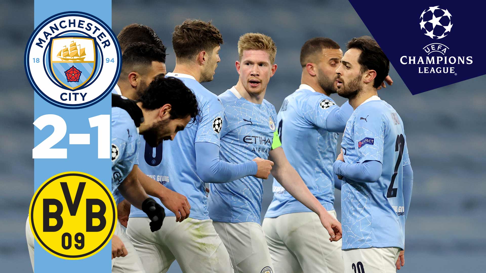 City 2-1 Dortmund Match highlights