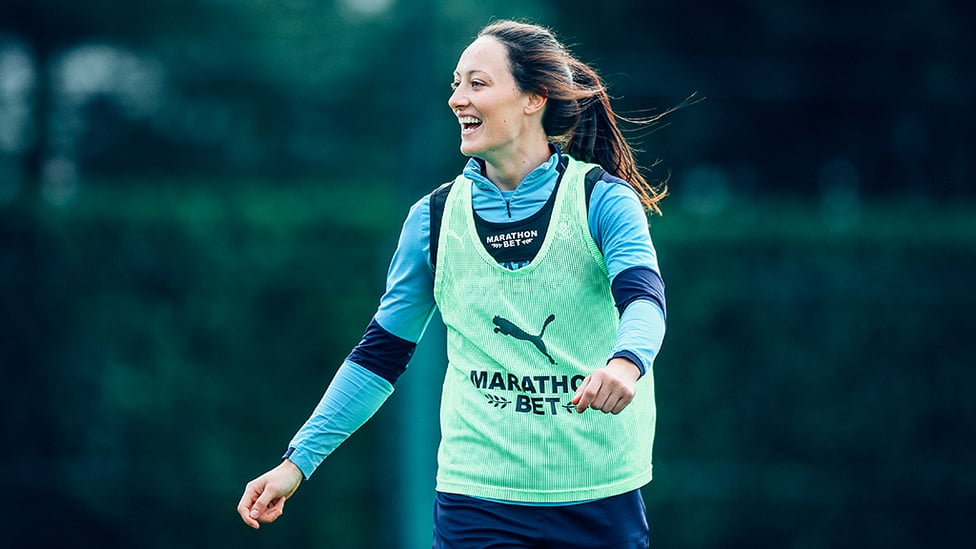 LOOK OF THE IRISH : The ever-smiling Republic of Ireland defender Megan Campbell