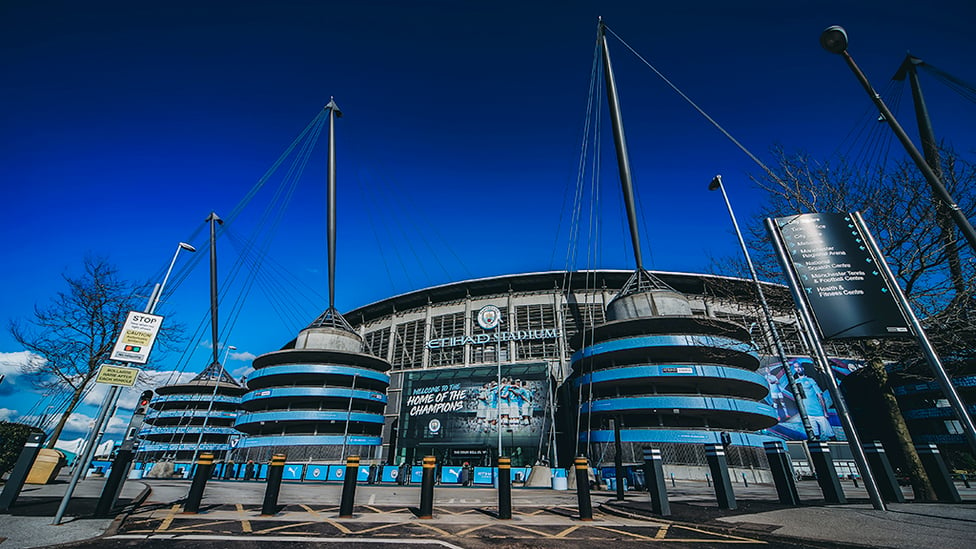 BLUE FOR YOU: Another stunning exterior shot of the Etihad