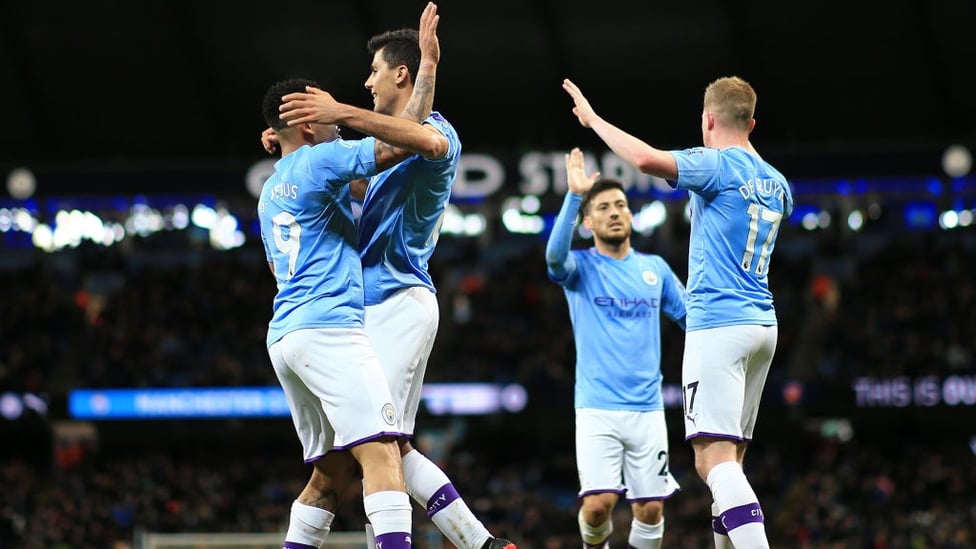 RODRI-GOAL : Rodri celebrates heading City in front after 30 minutes.