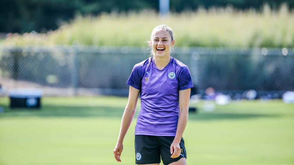 BUOYANT BECKIE : Janine Beckie is enjoying being back in the States
