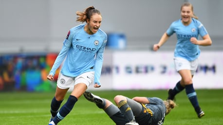 BELGIAN BLUE: Tessa Wullaert marked her competitive home debut with her first City goal