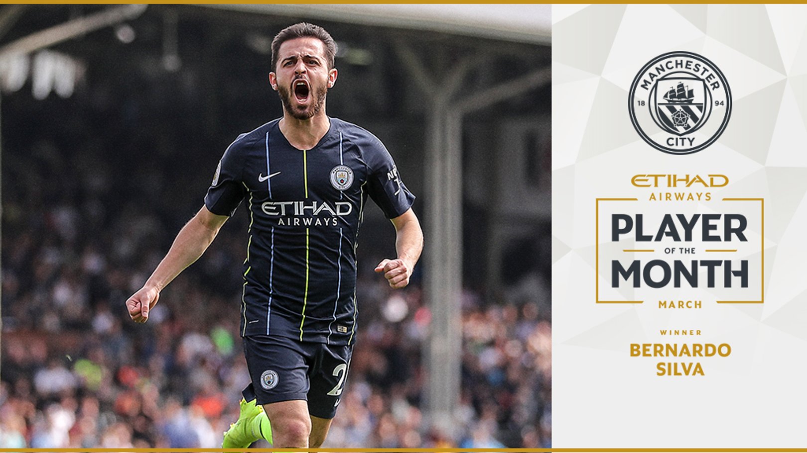 Bernardo Silva named Etihad Player of the Month