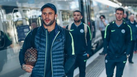 JUST CAPITAL: Kyle Walker looks ready for business as the Blues arrive in London