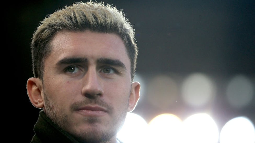 TOGETHER : We'd have loved to have had him out there, but Aymeric Laporte was at Anfield to support his team-mates.