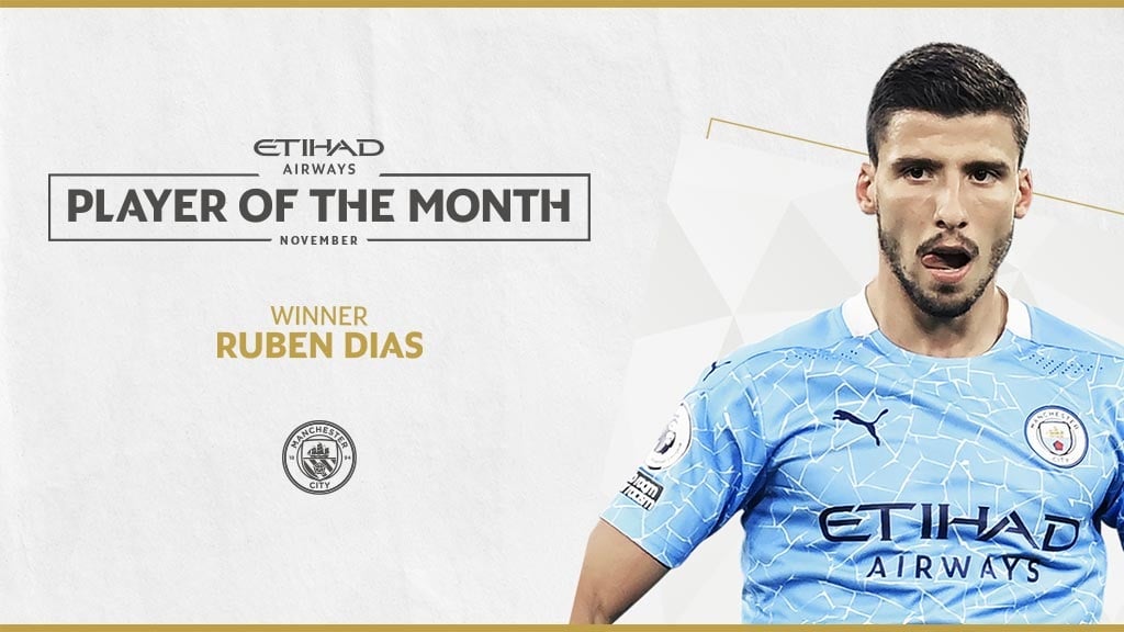 Dias voted  November Etihad Player of the Month 