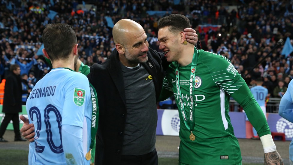 PRIMER TROFEO : El City derrotó al Arsenal 3-0 en la final de la Carabao Cup en febrero de 2018.