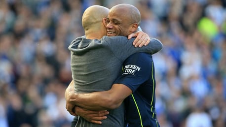 BACK TOGETHER: Pep Guardiola will manage one of the teams in Vincent Kompany's testimonial.