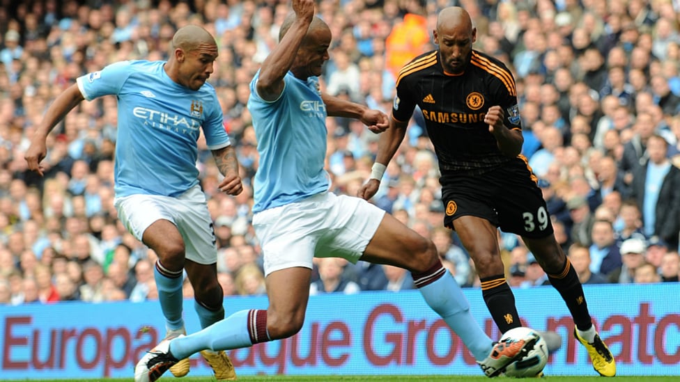 BRICK WALL : Kompany is named man of the match against Chelsea in 2010