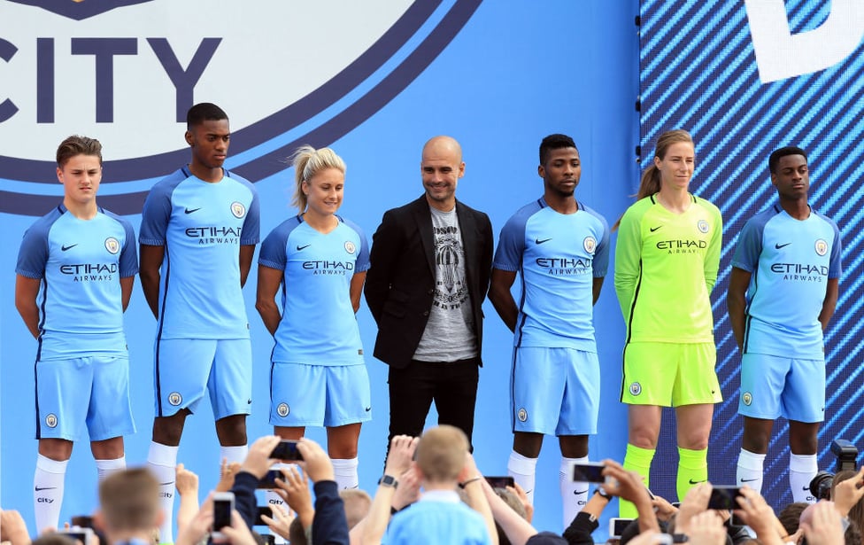 NEW BEGINNING : The Catalonian is unveiled as Manchester City manager ahead of the 2016/17 season