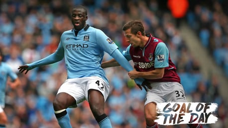 Yaya Toure in action against West Ham in 2013