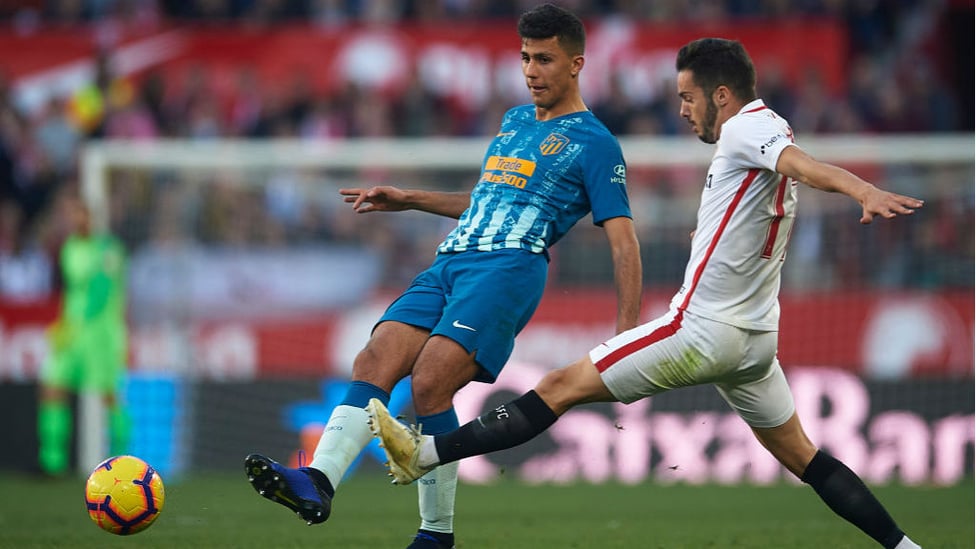 PASS MASTER : Rodri impresses during Atletico's La Liga clash away to Sevilla last season