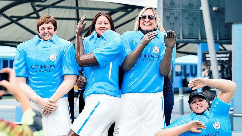 HEADS UP : In high spirits before kick-off.