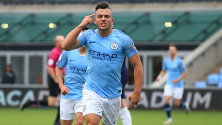 BACK IN BUSINESS: Lorenzo Gonzalez has marked his return to action two goals in successive games for Manchester City's EDS squad