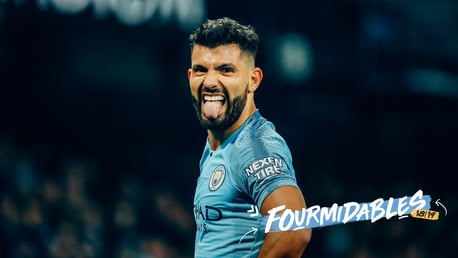 GOT YA: Sergio Aguero spots our camera.