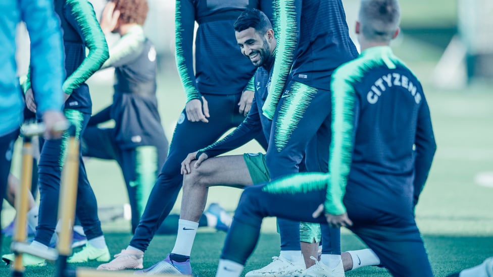 RIYAD MAHREZ : Getting ready for the weekend.