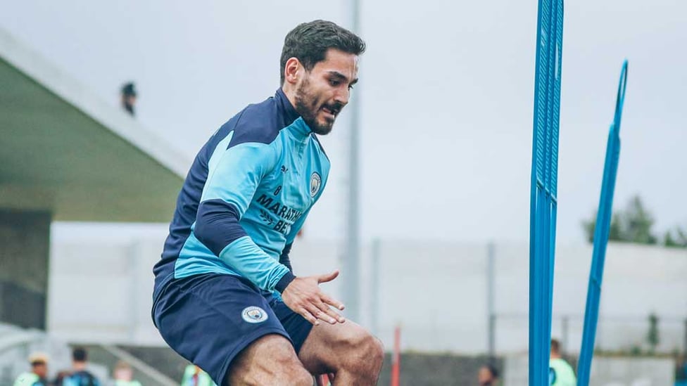 SPEEDING : Ilkay Gundogan steps up the pace.