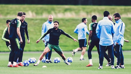 STRETCH: Kyle Walker prepares for our Champions League clash - plus, spot the new UCL footballs!