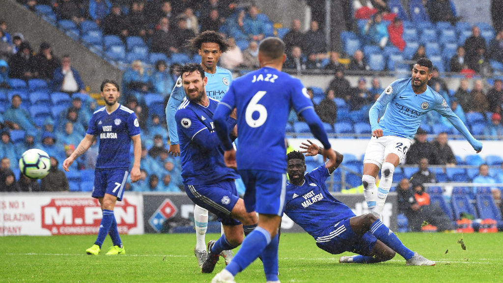 FIVE-STAR CITY : Riyad Mahrez scores his second and City's fifth