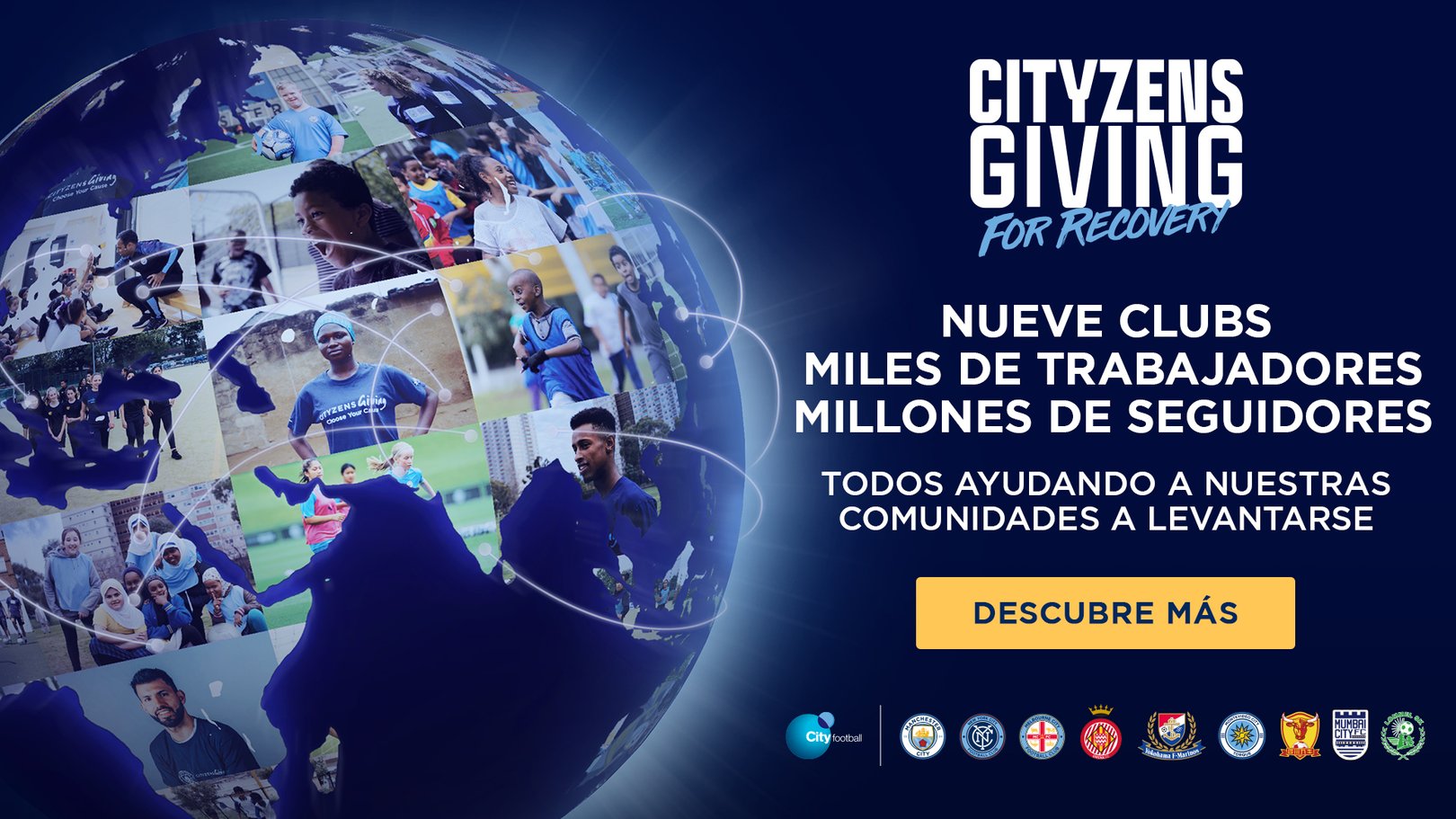 Cityzens Giving for recovery: Nueve clubs. Millones de fans. Ayudando comunidades
