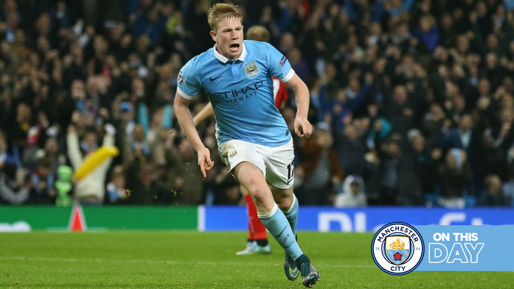 On this day: City meet the Poznan, KDB's a last-gasp hero and Kun equals record