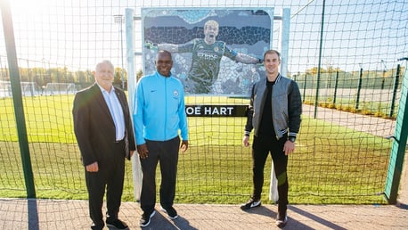 Joe Hart attends CFA for tribute pitch unveiling