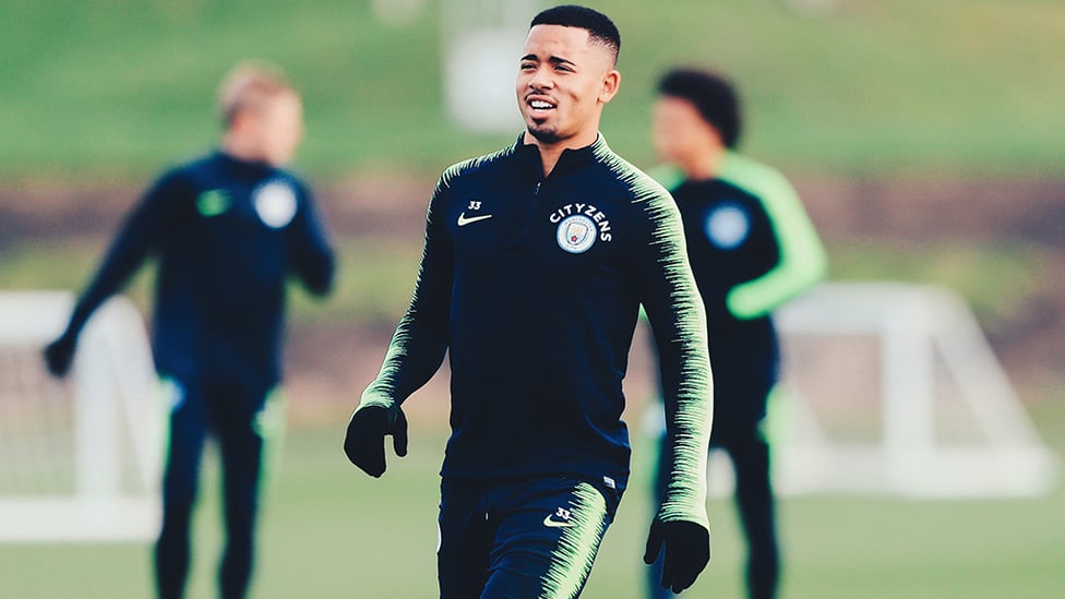 FUN AND GAMES : A cheerful Gabriel Jesus