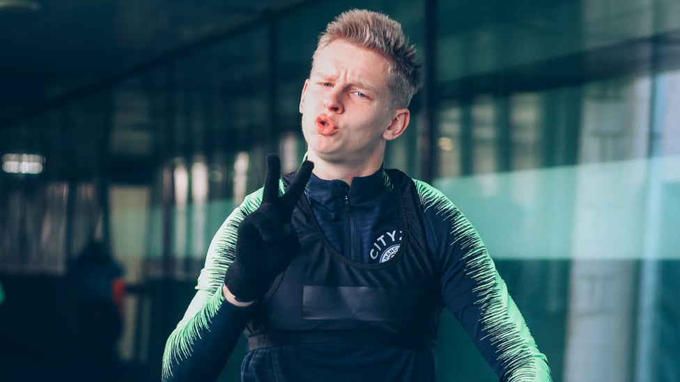 OLE OLE : Oleksandr Zinchenko throws a playful pose