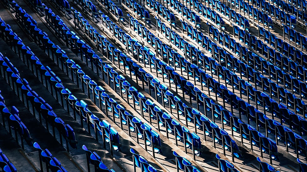 SEAT OF LEARNING: A different perspective of one of the Etihad's seating blocks