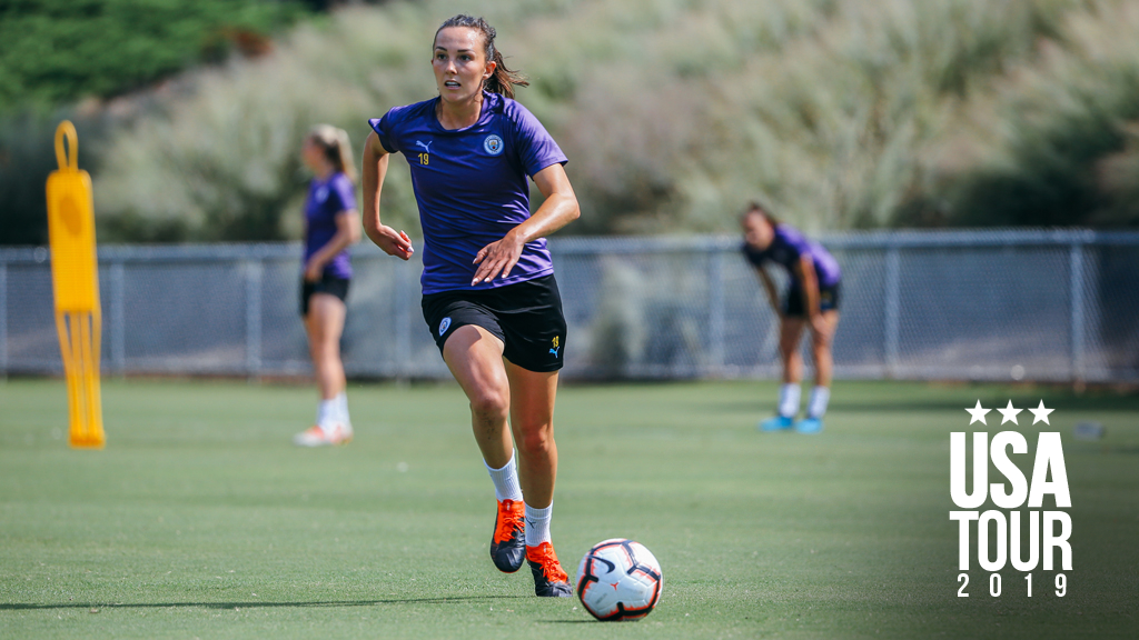 ON THE ATTACK: Caroline Weir bears down on goal... only one result!