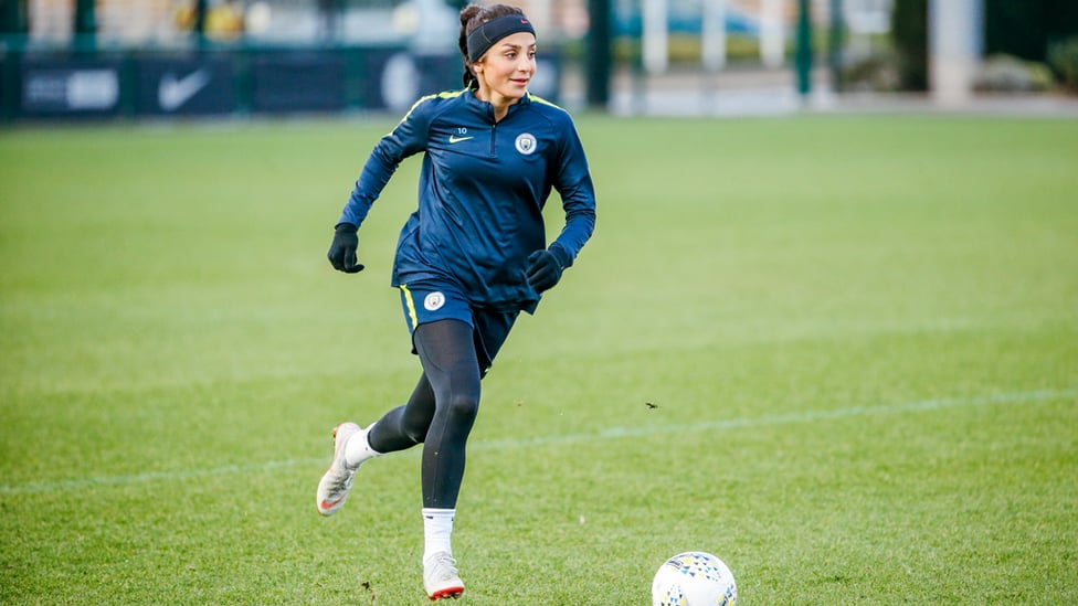 GREAT DANE : Nadia Nadim in full flow