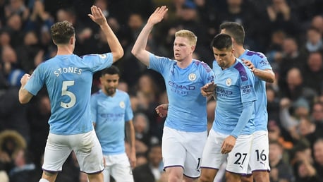 LEVELLER: Kevin De Bruyne equalises with a deflected effort