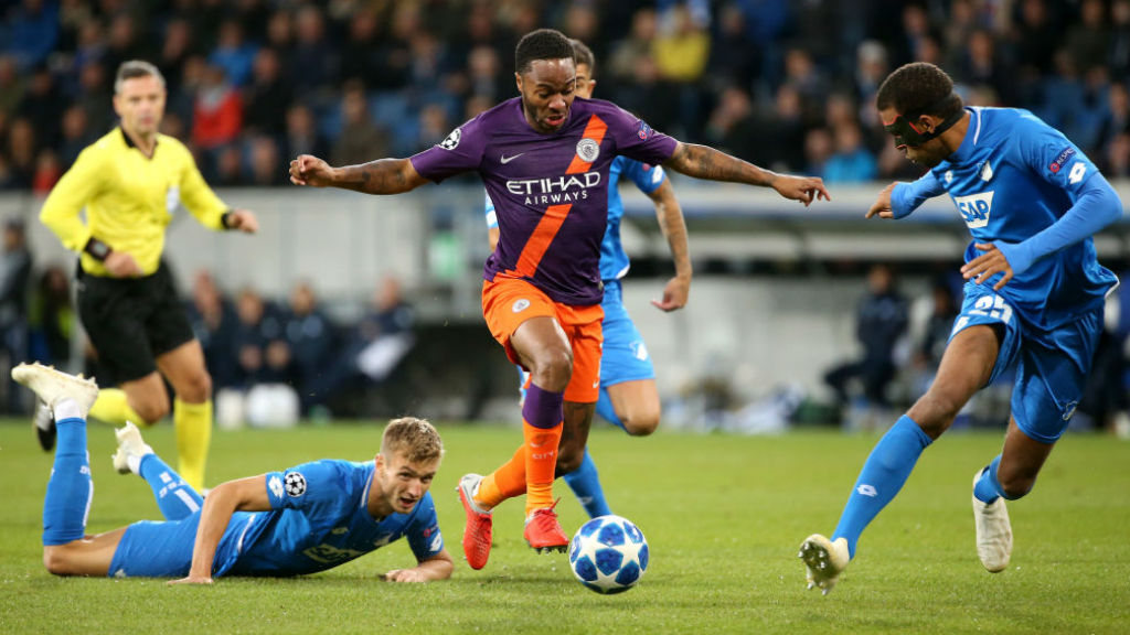 ACTION MAN: Raheem Sterling causes havoc amongst the Hoffenheim defence