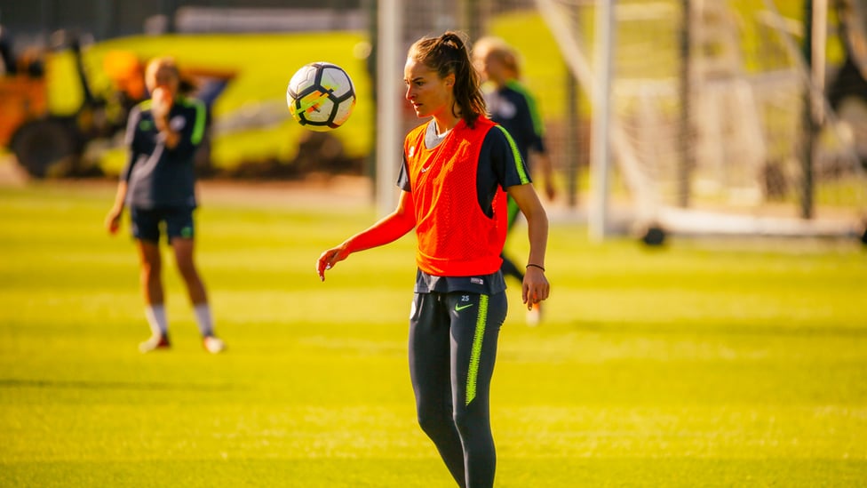 ON THE BALL : Tessa Wullaert showcases her keepy-uppy skills